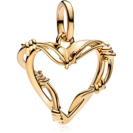 MSPOVOF Heart Christmas Animal Charms Bead for Bracelets and Necklaces S925 Sterling Silver Charms for Birthday Women Jewellery Gift, Cubic Zirconia