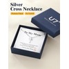 U7 Mom Cross Necklace,Dainty Cross Necklace for Women, Mom Necklace