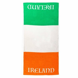 GIFTS 4 ALL Giant Ireland Beach Towel, Ireland Flag Sports Beach Towel, New Ireland Tricolour Flag Cotton Beach Towel, Ireland Sports Fans Bath Towel,