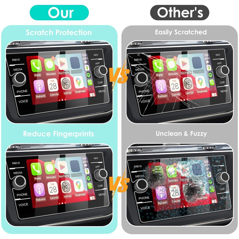 Simpeak 2-Pack 9H Screen Protector Compatible with Volkswagen Tiguan Atlas