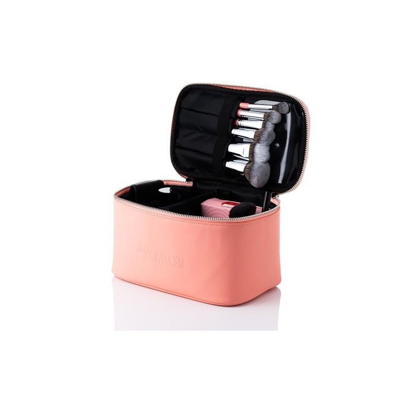 By Caitlyn Collection Luxury Coral Makeup Bag - A Spacious