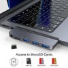 Qwiizlab Adaptador USB C Hub 5 en 1, puerto de