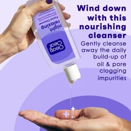 CLEAN & CLEAR 2 Pack of Clean and Clear Night Relaxing Oil-Free Night Face Wash, 8 fl. oz