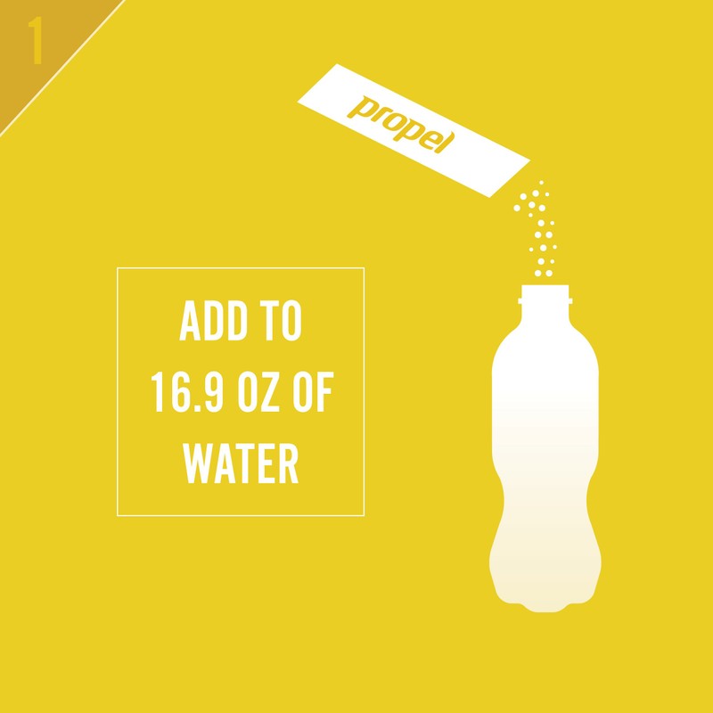 Propel Powder Packets Lemon With Electrolytes, Vitamins and No Sugar,