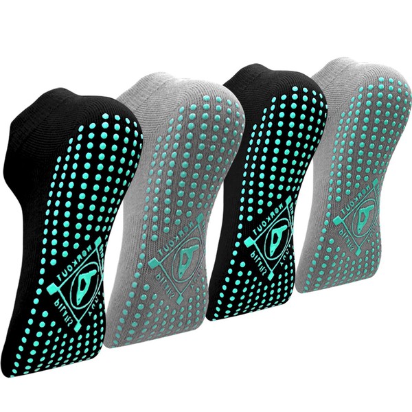 ELUTONG Yoga Socks for Women Non Slip - 4 Pairs