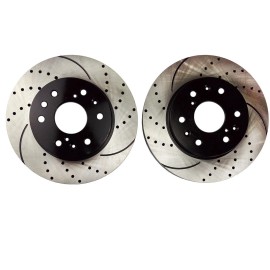 Atmansta Front Drilled Brake Rotors + Pads for 2008 - 2018 Chevy Tahoe Suburban Avalanche