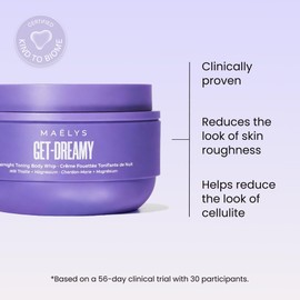 MAËLYS GET-DREAMY Overnight Toning Whip - Cellulite Cream & Skin Tightening Support with Milk Thistle + Uva-Ursi - Moisturizing Body Cream in a Whipped Texture (6.8 Fl Oz)