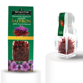 Mokhtar London | Super Negin Saffron | Organic and Premium Quality | Highest Grade | 2 gram | 100% Pure & Natural | Afghan Saffron