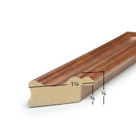 Frame USA 16x20 Picture Frame, Honey Brown, Value Added Series, Wall Hanging Frame with High Clarity Plexiglass