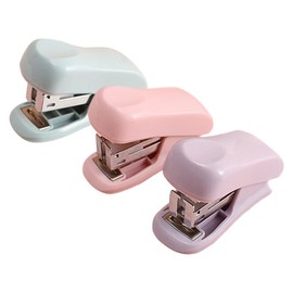 DOITOOL 3Pcs Compact Colored Stapler Portable Hand Stapler for Office Use Professional Stapler for Easy Stapling and Binding