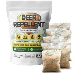 Deer Repellent, Rabbit Repellent Outdoor, Deer Deterrent for Plants, Bunny Repellant for Garden & Yard, Keep Deer, Rabbit, Elk, Hares Away, Protect Flower, Fruit