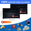 ZQZXD 2 Pack Fireproof Money Bag (5x8''), Non-Itchy Waterproof Fireproof