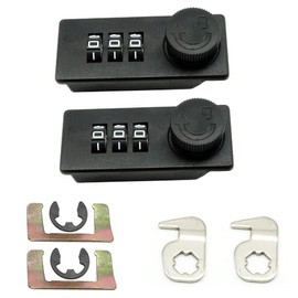 Lizipai Mini 3 Digit Combination Lock, Black, Portable, Compact