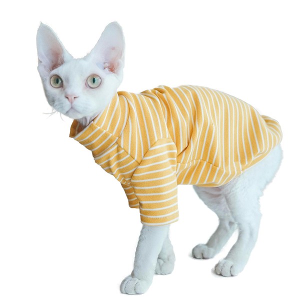 Sphynx Cats Warm Fleece Shirt Cat Turtleneck Undershirt Thermal Hairless