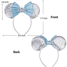 Mouse Ears Headband Cute Bow Headbands for Women Girls Mouse Ears Costume Accessories Decoration Party Hair Hoop (15, one size)