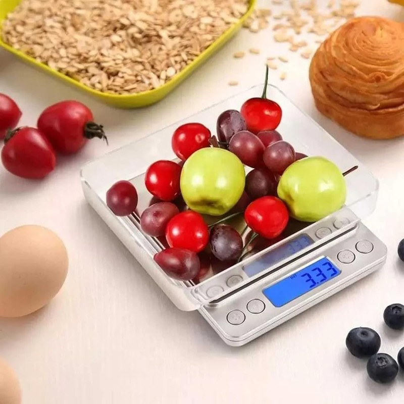Báscula Digital Portátil Mini con Pantalla LCD, Alta Precisión 0.1g,