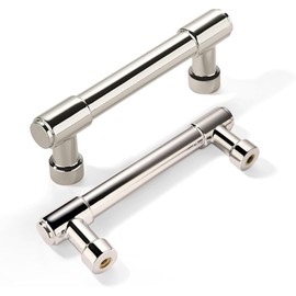 khtumeware 10 Pack 3-1/2 Inch Center to Center Polished Nickel Cabinet Pulls Cabinet Handles Kitchen Cabinet Hardware for Cupboard Drawer Pulls Dresser Handle 3.5 Inch Center to Center