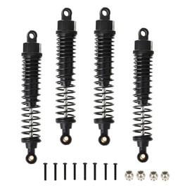 Aluminum RC Shocks Absorbers 108mm Damper for HSP HPI Himoto Redcat 1/10 Scale RC Car Monster Truck Off Road Buggy 4pcs/set（Black）