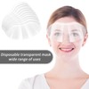 100 Pcs Transparent Eye Shield Set, Plastic Face Shield, Shower