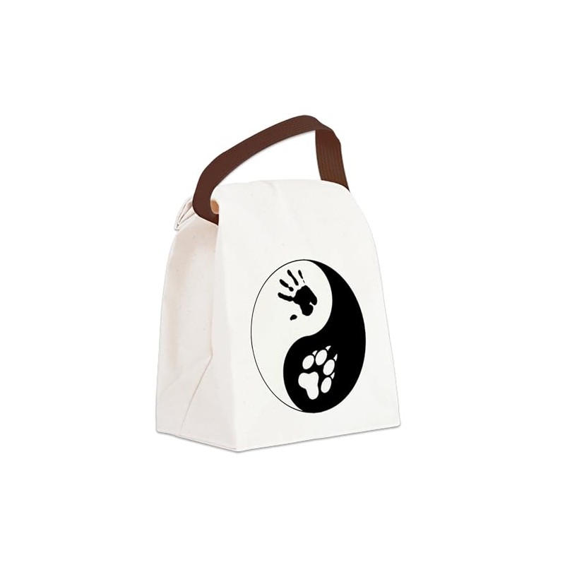 CafePress Wolf Therian Ying Yang Canvas Lunch Bag with Strap