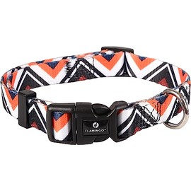 F Stian White/Black/Orange Necklace 30-45cm 15mm