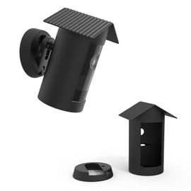 TIUIHU Waterpoor Silicone Cover for Ring Outdoor Cam Plus(Black/White) (Black)