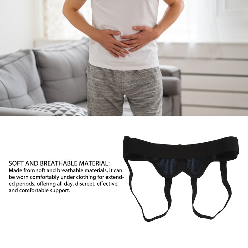 Men Hernia Belt Adjustable Stable Support Soft Breathable Reduce Discomfort