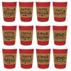 Afarnook 100 Sets 12 oz Christmas Disposable Coffee Cups with