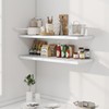40" Floating Shelves for Wall, 12" Deep Slim White Floating