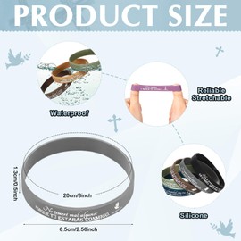 HyDren 120 Pcs Valentines Spanish Bible Verse Bracelets Religious Silicone Wristbands Regalos Cristianos En Español Rubber Christian Scripture Bracelets for Women Men Vbs Church Gifts(Light Color)