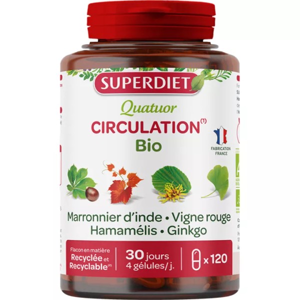 Superdiet Quatuor Circulation Bio 120 capsules, 120 capsules