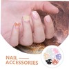 BIUDECO 7grids Elegant Bow and Pearl Nail Charms Manicure Gems