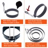 Stainless Steel Egg Cooker Set - 8" Omelette Ring, 6"