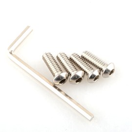 CAMVATE Mounting Screw 1/4" Screw Hex Socket Head 18.5mm Length Stainless Steel Camera Rig Cage Adapter (Silver)
