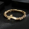 FIGEDY Stainless Steel Cross Bracelet for Men and Women -