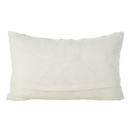 Fennco Styles Distressed Metallic Foil Design Cotton Throw Pillow Cover & Insert 14 x 22 Inch - Gold Throw Pillow for Couch, Living Room and Bedroom Décor