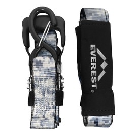 Everest 1.5" x 15' Camo Ratchet Tie Down Straps with Safety S Hooks 2PK 1500 lbs. Working Load Limit, 4500 lbs. Break Strength