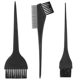 3 Pcs Hair Coloring Brushes, Hair Dye Brushes Tool Set, Double-sided Combs Brushe Set for DIY Hairs Coloring Dyeing Salon Brushe - Black