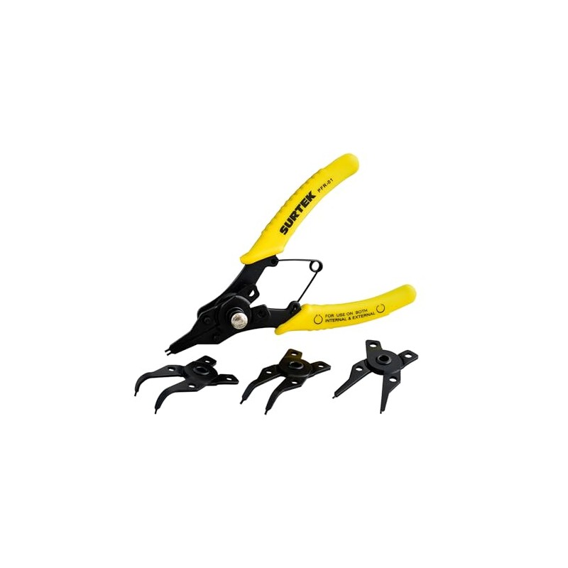 Surtek PFR01 Pinza para anillos de retención con cabeza intercambiable,