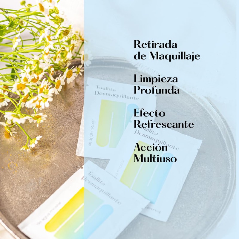 Limoncol Salviette struccanti con acqua micellare per viso e collo,