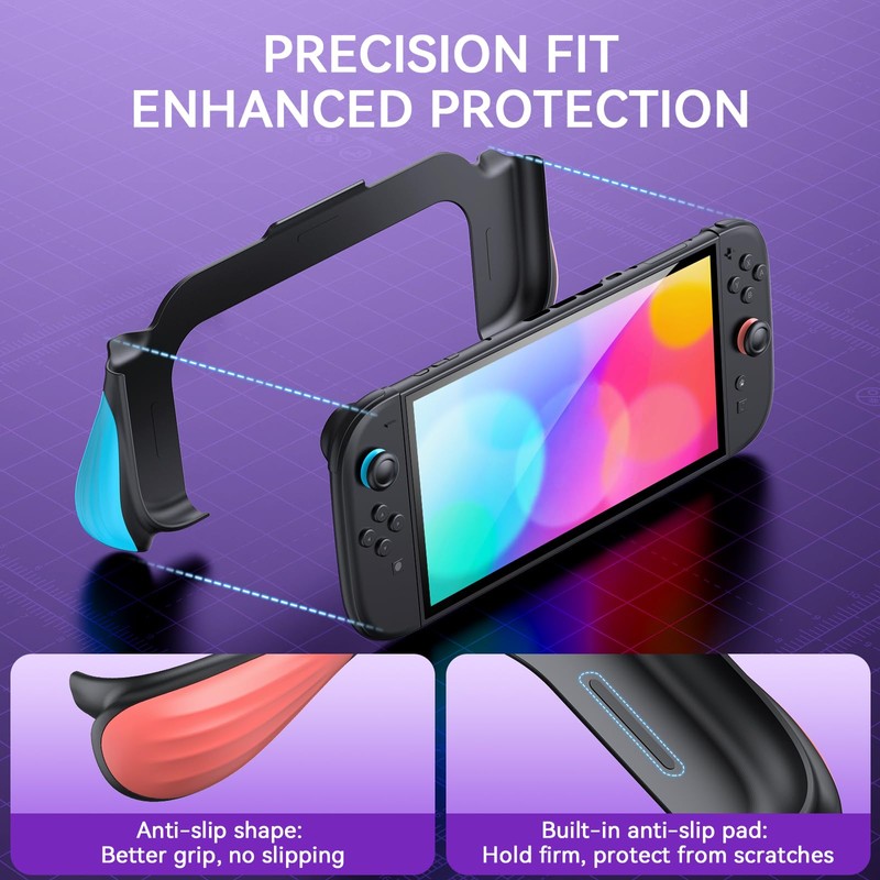 Ergonomic Grip Case for Switch 2 2025 Model – Lightweight