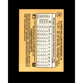 Bill Schroeder Hand Signed 1987 Donruss Milwaukee Autographed