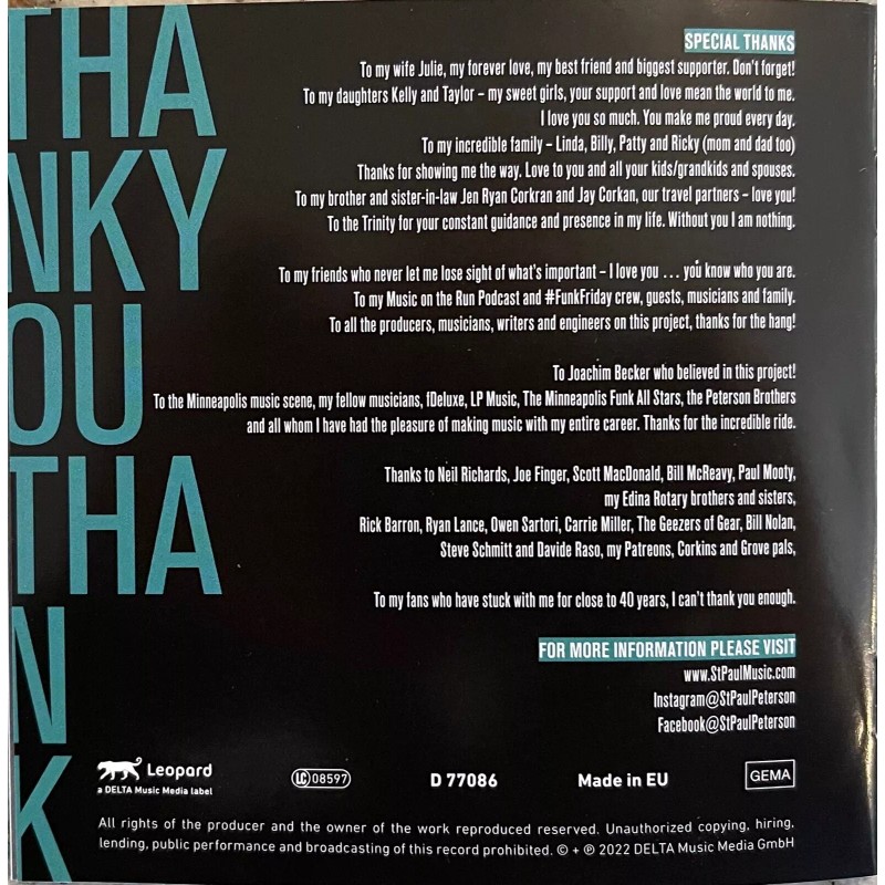 St. Paul Peterson Autographed "Break On Free" CD -