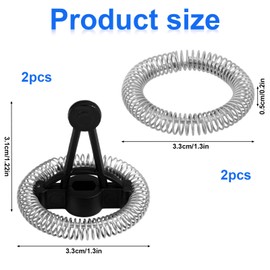 4pcs Milk Frother Replacement Parts for Ovetedot Secura, 2pcs Electric Milk Frother and Steamer Replacement Whisks & 2pcs Spring Rings for Ovetedot Secura MMF-809-WH MMF-809-BL