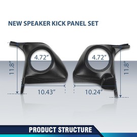 PIT66 Speaker Kick Panel Set Compatible with Chevy Monte Carlo, El Camino, Malibu 1978-1988, Compatible with Oldsmobile Cutlass & Pontiac Grand Prix & Buick Regal 1978-1988