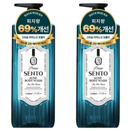 Sento Prime Botanical Cica Acne Care Mildly Acidic Body Wash Tea Tree Forest Fragrance, 2 Pieces, 1.1L / 센토 프라임 보타니컬 시카 여드름케어 약산성 바디워시 티트리 포레스트향, 2개, 1.1L