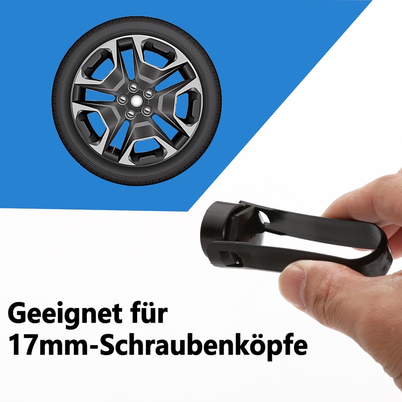 LICQIC 17mm Wheel Nut Covers, 20 Pieces Car Wheel Nut