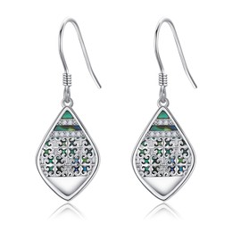 VENACOLY Boho Dangle Earrings Sterling Silver Abalone Shell Earrings Bohemia Jewelry Birthday Gift for Women Girls