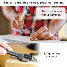 SELEWARE 20 PCS Hooks Hanging Wall Hook - Stainless Steel Q-Hanger Screw Hooks Home Christmas Lights Hanger Hooks for Garage New Year Party Outdoor Easy Release Wire Garden Basket Decorative