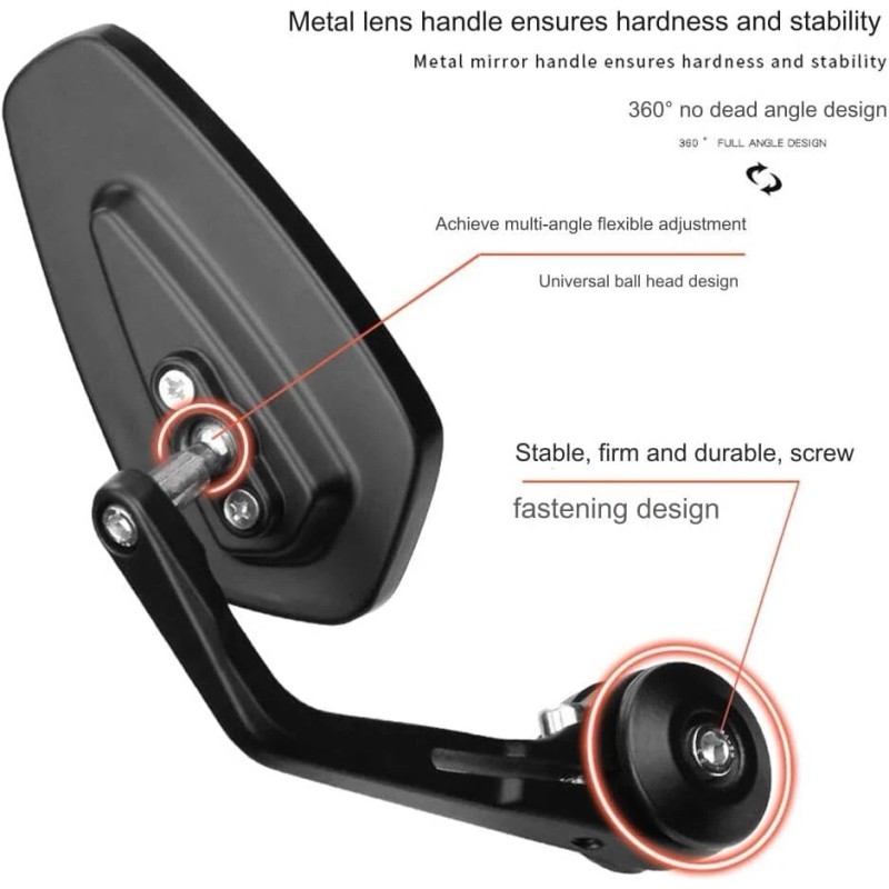 GOODFITMENT Motorcycle Folding 7/8" Bar End Side Mirrors For Harley